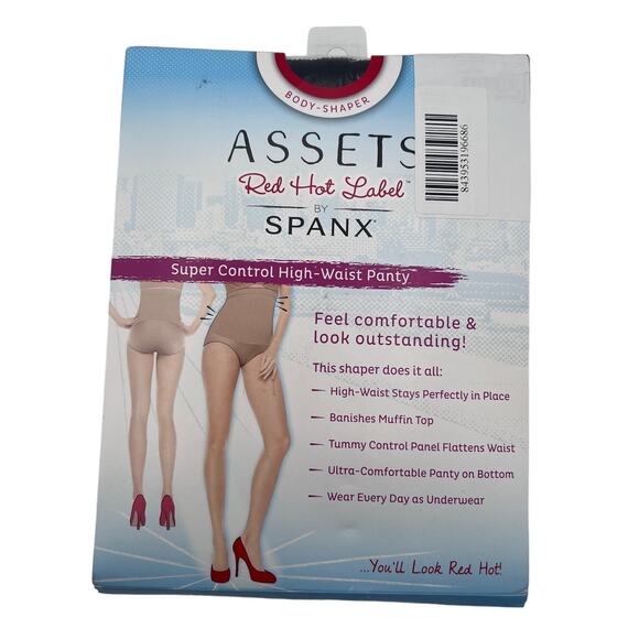 Spanx Red Hot Label Super Control High-Waist Panty Style 1841 Black Size 7 - Picture 1 of 5